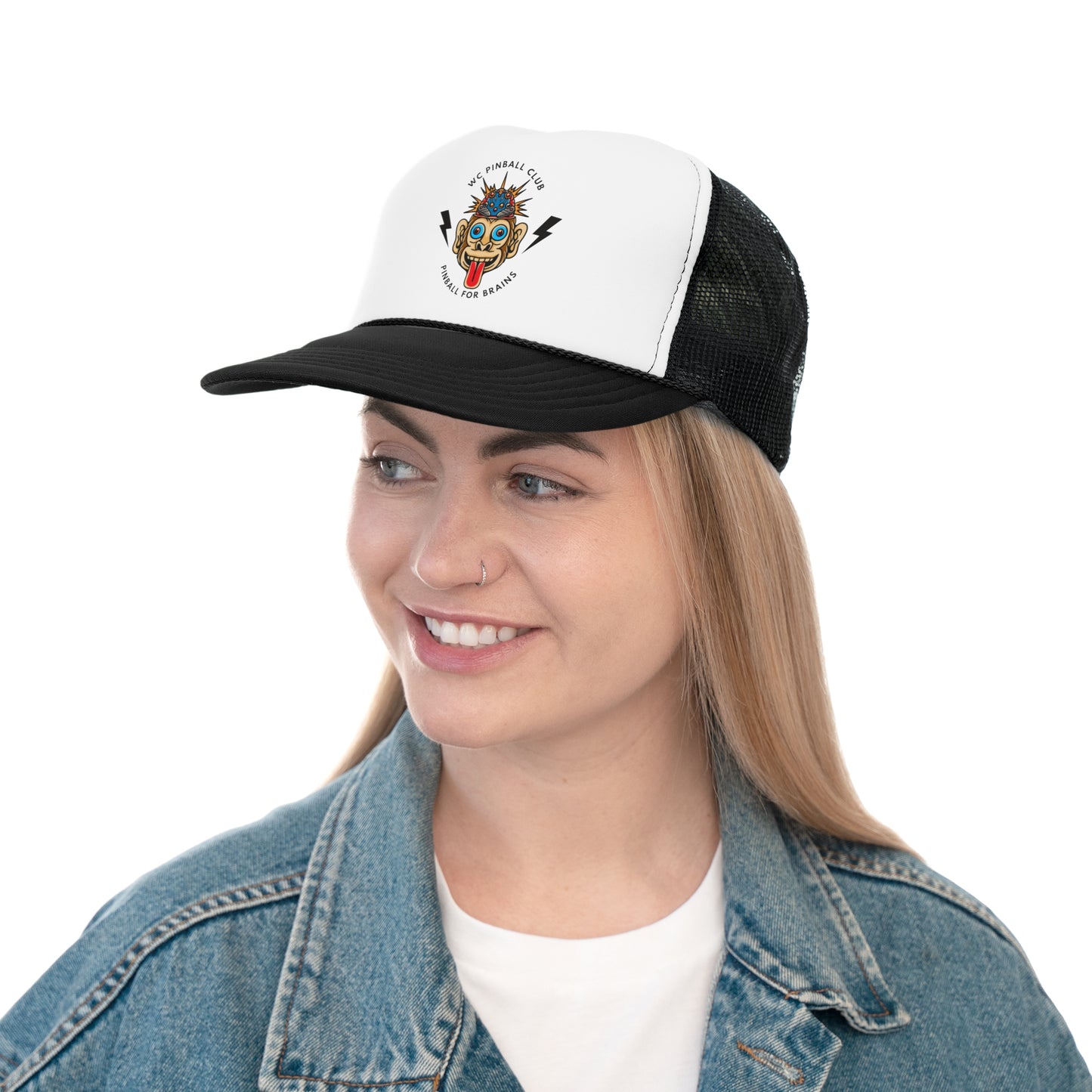 Pinball For Brains Trucker Caps